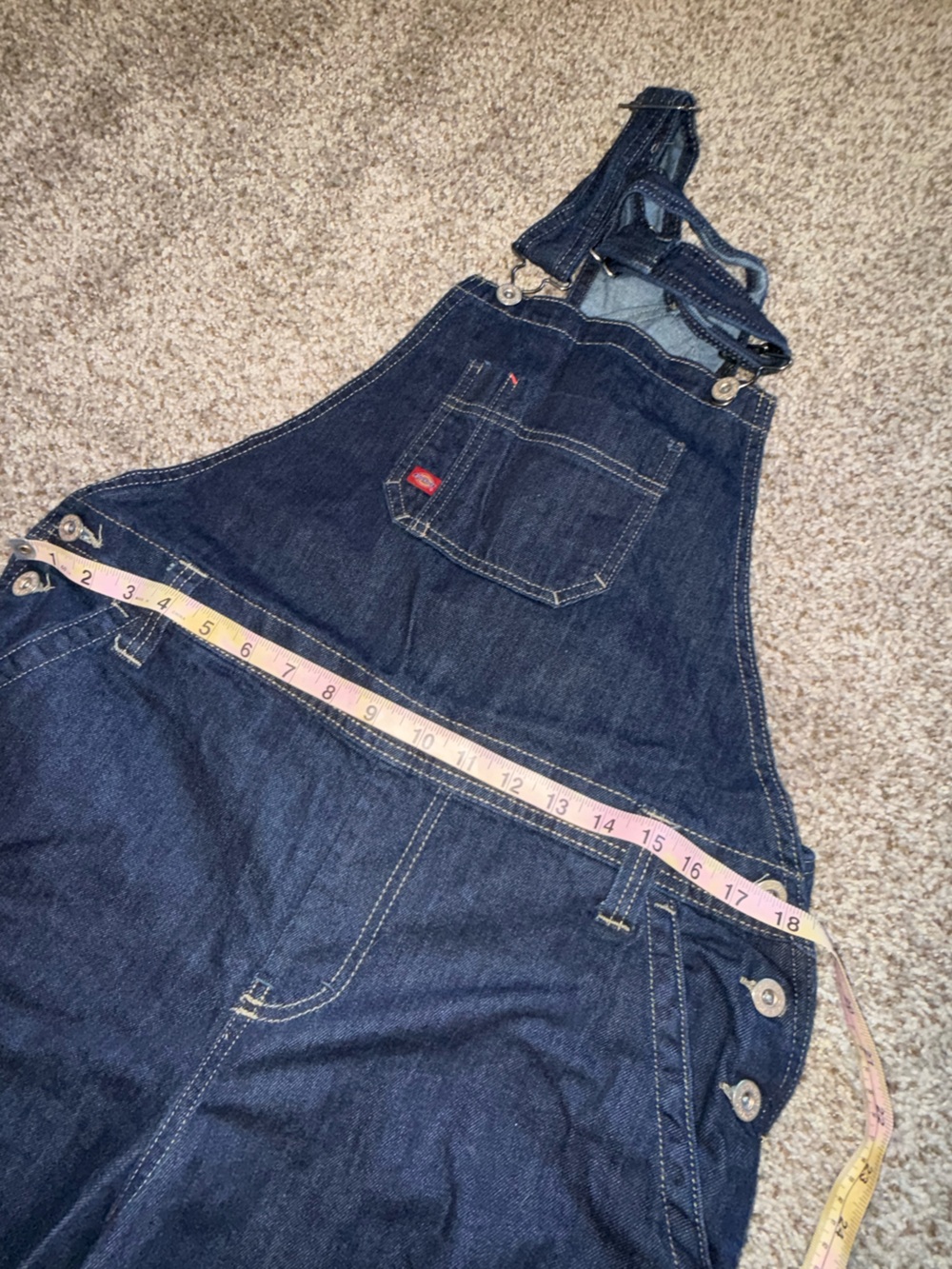 Dickies Women’s Size 2 Denim Overalls - Picture 9 of 11